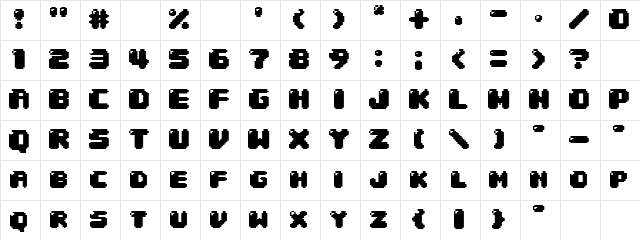 04b30 Regular Character Map