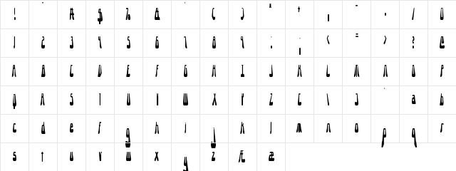 10.15 Saturday Night R BRK Regular Character Map