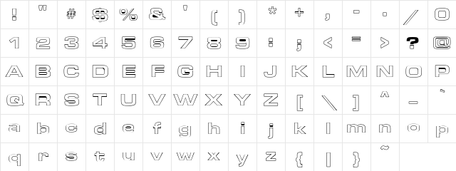 12 Regular Character Map