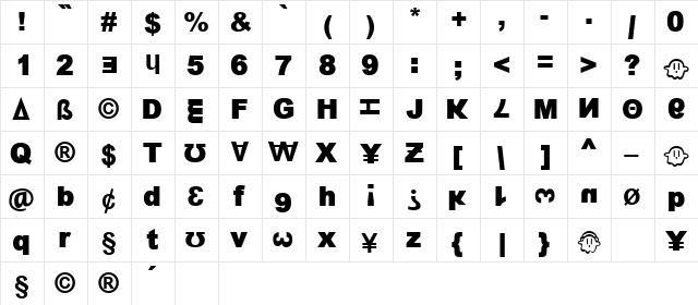 13_Fletcher Regular Character Map