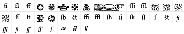 1722Xtras Regular Character Map 1722Xtras Regular Character Map