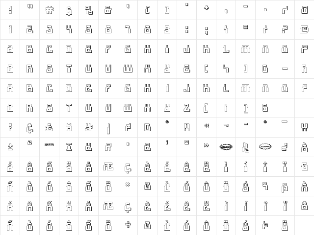 1968 Odyssey 3D Regular Character Map 1968 Odyssey 3D Regular Character Map