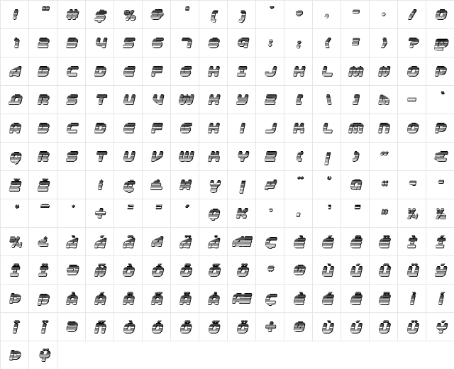 1st Enterprises Chrome Italic Italic Character Map