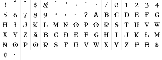 2 Matilda DNA Regular Character Map