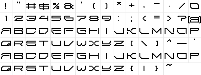 2589 LDR Regular Character Map