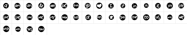 2Peas Blocks Circles Regular Character Map 2Peas Blocks Circles Regular Character Map
