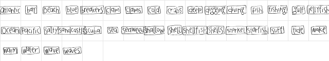 2Peas Blocks - Ocean 2Peas Blocks - Ocean Character Map