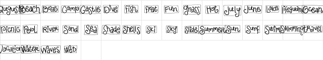 2Peas Blocks - Summer 2Peas Blocks - Summer Character Map
