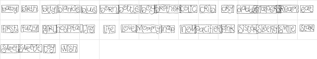 2Peas Blocks - Sweet Baby 2Peas Blocks - Sweet Baby Character Map