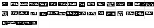 2Peas Blocks - Volleyball 2Peas Blocks - Volleyball Character Map