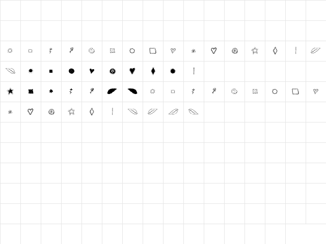 2Peas DooDads Regular Character Map