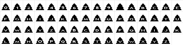 AlphaShapes xmas trees Normal Character Map