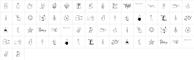 2Peas DW Let It Snow Regular Character Map 2Peas DW Let It Snow Regular Character Map