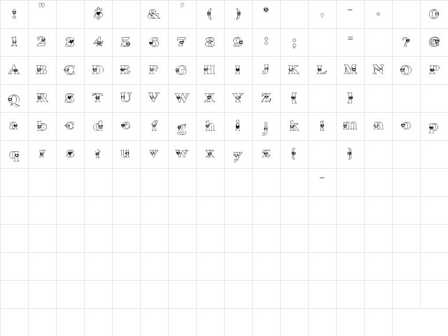 2Peas Heartfelt Regular Character Map