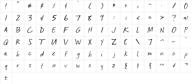 2Peas Quick Regular Character Map