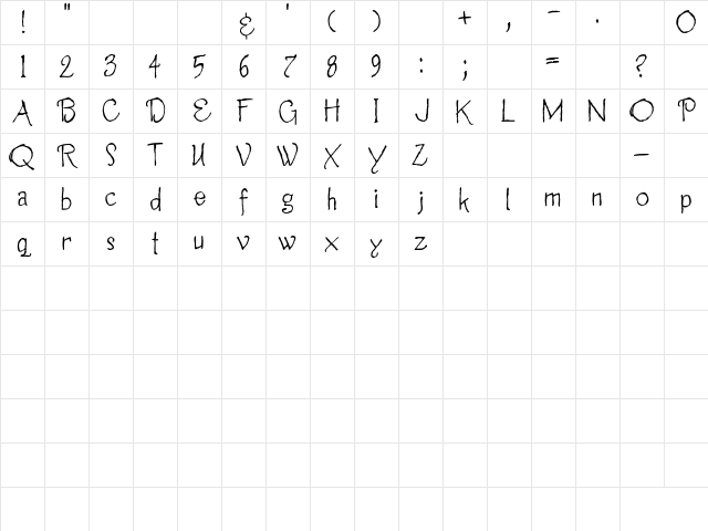 2Peas Ragtag Regular Character Map