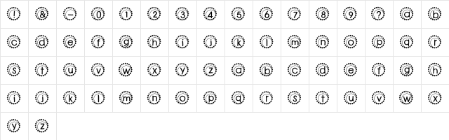 2Peas Ring Ding Regular Character Map