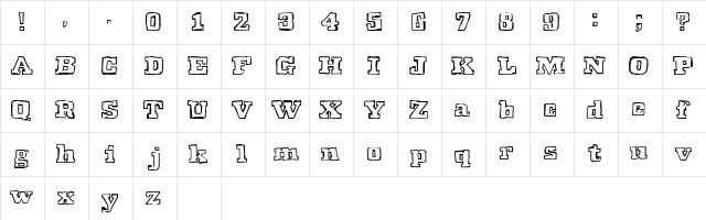 erated b d b Character Map