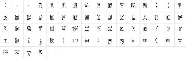 erated b d b Character Map