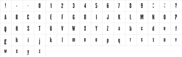 erated b d b Character Map