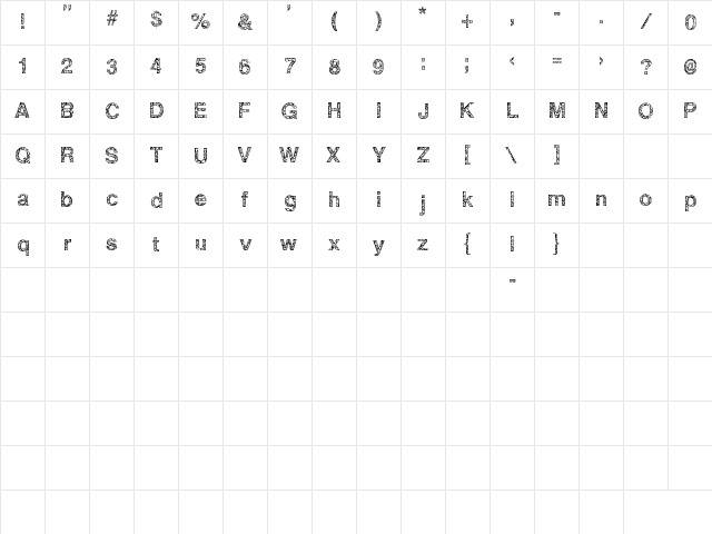 2Peas Salad 2Go Regular Character Map