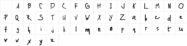 2Peas Scrawl Regular Character Map