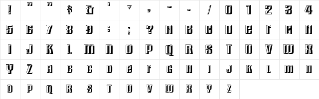 3 BannerPriz DNA Regular Character Map