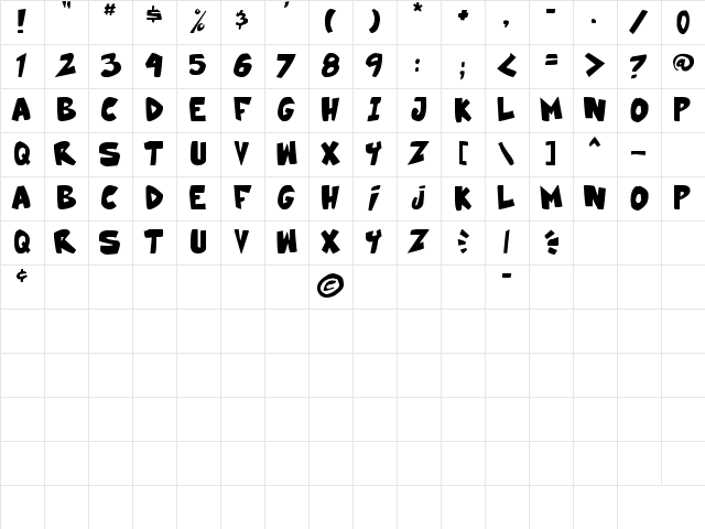 30 Pack Girl Bold Character Map