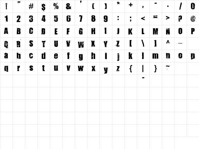 321impact Regular Character Map