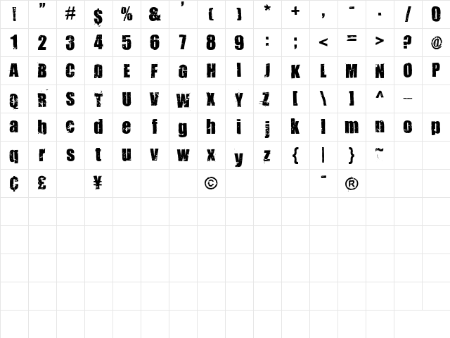 321impact Regular Character Map