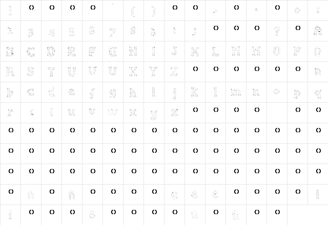 3BubbleBath Bold Character Map
