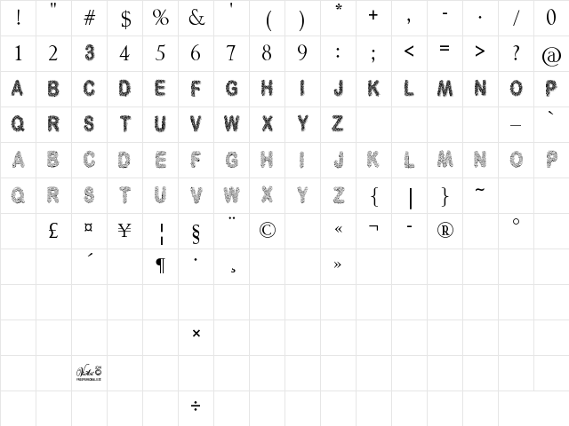 3D Cubes Regular Character Map