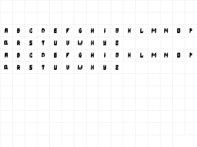 3d fatsche Regular Character Map
