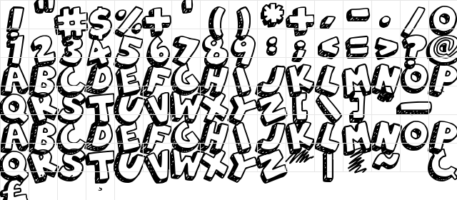 3D Hand Drawns Regular Character Map