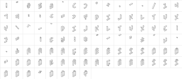 3D Isometric Regular Character Map