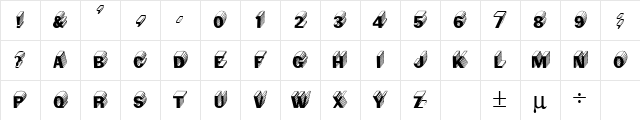 Salter Regular Character Map