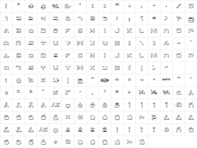 4114 Blaster 3D Regular Character Map