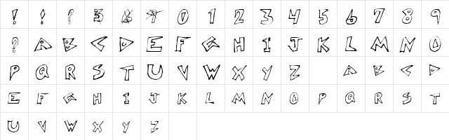 4amDiner Regular Character Map