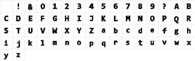 4K&amp;A Regular Character Map