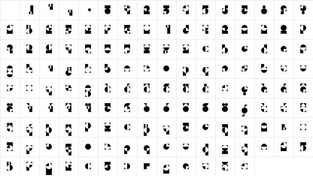 50/fifty Regular Character Map 50/fifty Regular Character Map