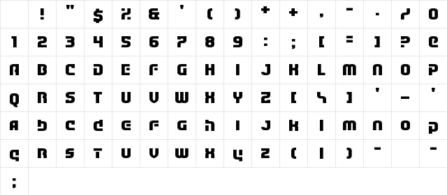 53 Dollars And 92 Cents Regular Character Map