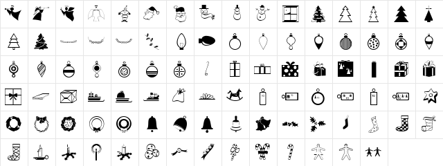 86 Regular Character Map