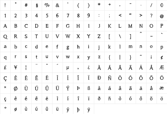 a song for jennifer Regular Character Map