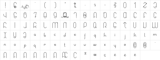 A Sweet Melody My Lady Regular Character Map