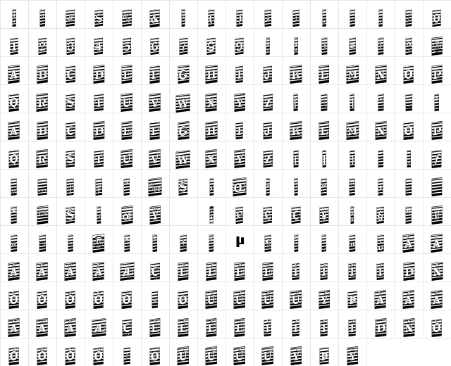 a_TrianglerCmMrUp Regular Character Map a_TrianglerCmMrUp Regular Character Map