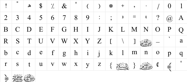 AAAGoldenLotus Stg1_Ver1 Regular Character Map