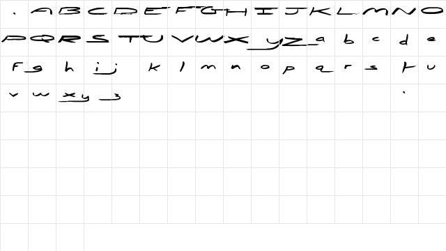 Abrahams Wish Regular Character Map
