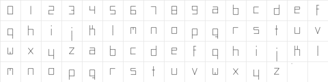 Abstracta Medium Character Map Abstracta Medium Character Map