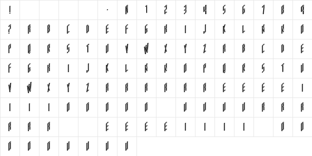 AC Framed Regular Character Map