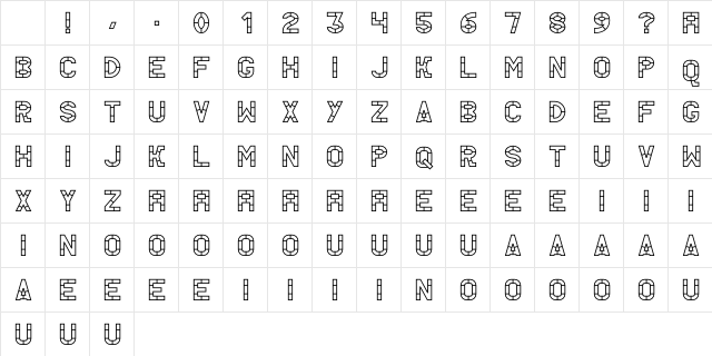 AC Thermes Outline Character Map AC Thermes Outline Character Map